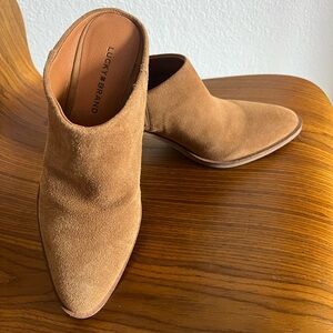 Lucky Brand Tan Suede Ankle Boots